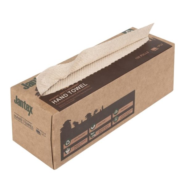 Jantex Green 100% Recycled Hand Towel 1ply 100 Sheets (36 Pack)