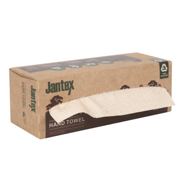 Jantex Green 100% Recycled Hand Towel 1ply 100 Sheets (36 Pack) - Image 5