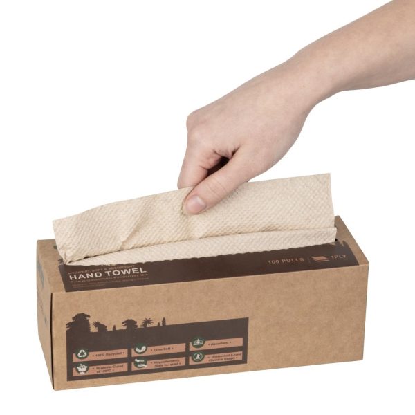 Jantex Green 100% Recycled Hand Towel 1ply 100 Sheets (36 Pack) - Image 7
