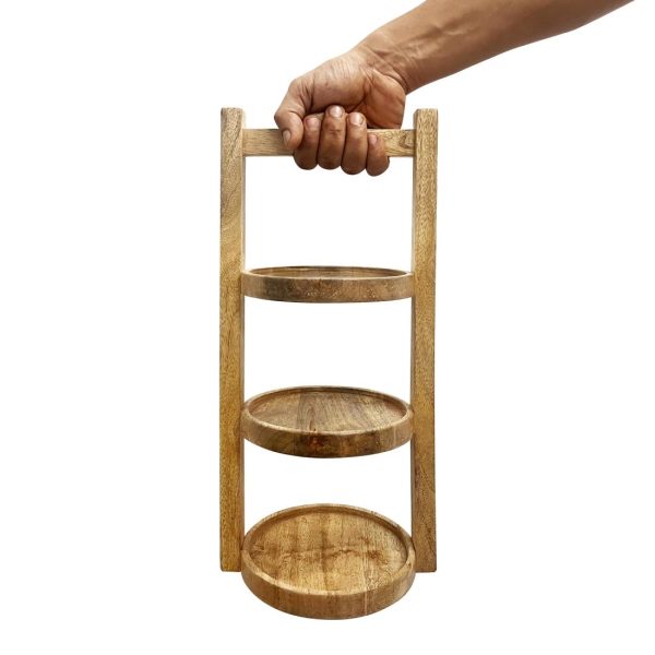 Olympia 3-Tier Stand Mango Wood for 150mm Plates - Image 3