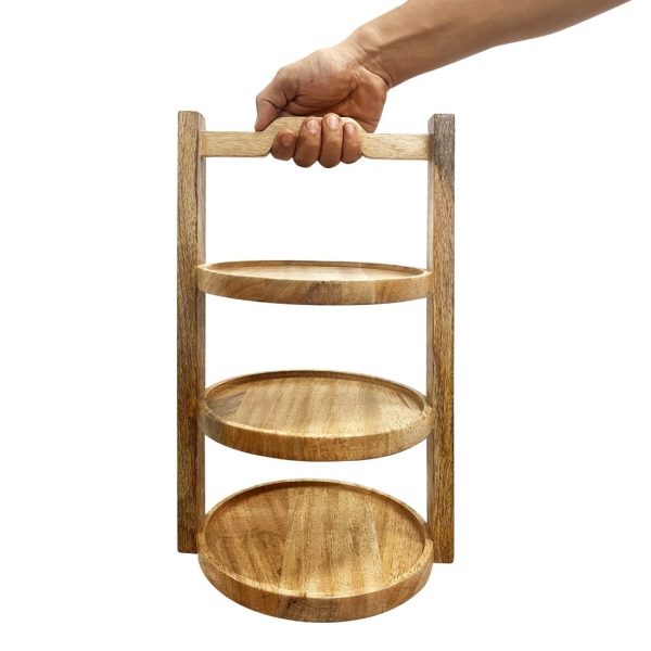 Olympia 3-Tier Stand Mango Wood for 200mm Plates - Image 3