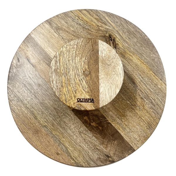 Olympia Cake Stand Mango Wood 330x120mm - Image 4