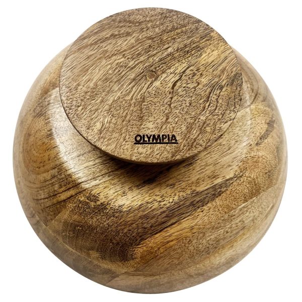 Olympia Footed Bowl Mango Wood 280mm - Image 3