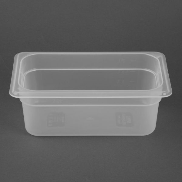 Nisbets Essentials Polypropylene 1/4 Gastronorm Container 100mm - Image 5