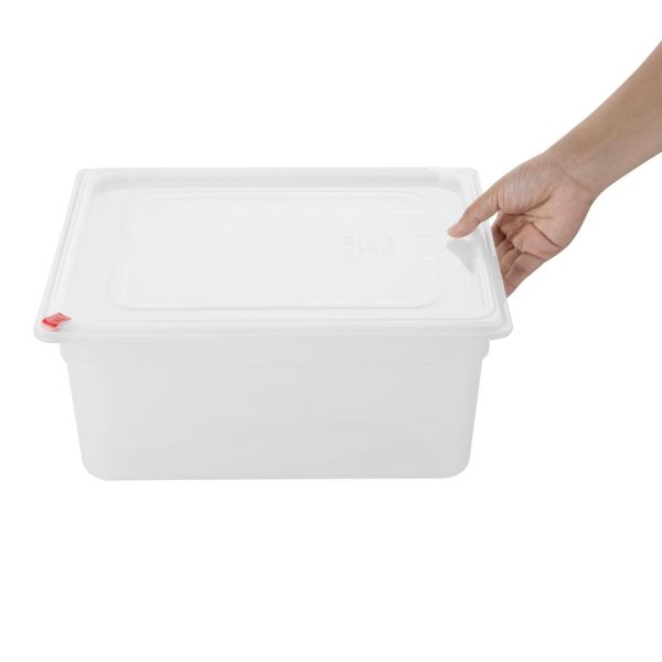 Hygiplas Click PP GN Container 2/3 with Lid & 7 Colour Clips 150mm 12Ltr (Set 4) - Image 4
