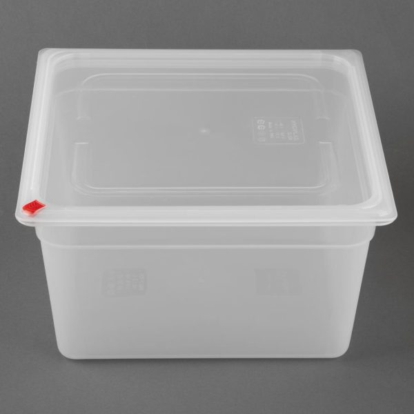 Hygiplas Click PP GN Container 2/3 with Lid & 7 Colour Clips 200mm 16.1Ltr (Set 4) - Image 3
