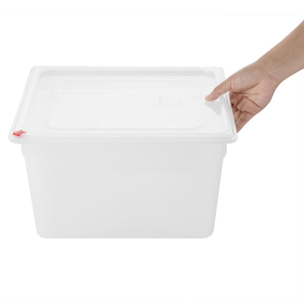 Hygiplas Click PP GN Container 2/3 with Lid & 7 Colour Clips 200mm 16.1Ltr (Set 4) - Image 4