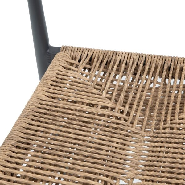 Bolero Eden PE Twist Rattan Outdoor Arm Chair Natural (4 Pack) - Image 4
