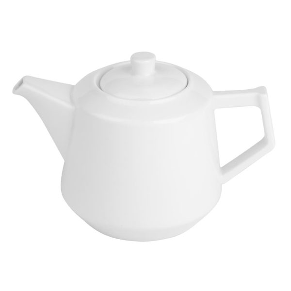 Olympia Whiteware Deco Teapot 820ml (2 Pack) - Image 3