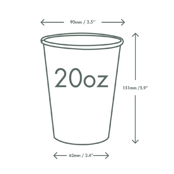 Vegware Paper Cold Cups 89-Series 20oz/500ml (1000 Pack) - Image 4