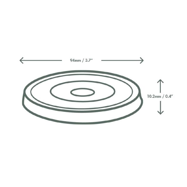 Vegware Nourish Moulded Fibre Cold Cup Flat Lids with Hole 89-Series (1000 Pack) - Image 3
