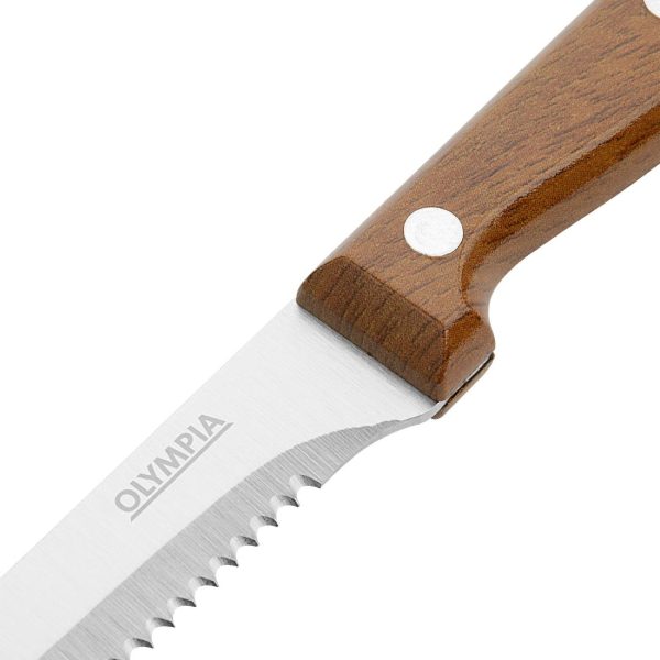 Olympia Steak Knives with PP Wood Effect Handles (12 Pack) - Image 2