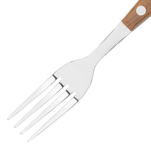 Olympia Steak Forks with PP Wood Effect Handles (12 Pack) - Image 2