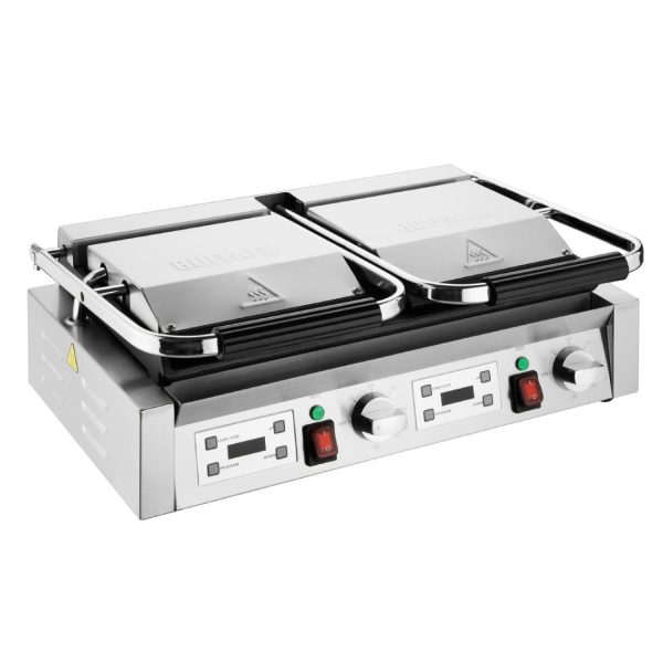 Buffalo Double Contact Grill Flat Left/Ribbed Right plate