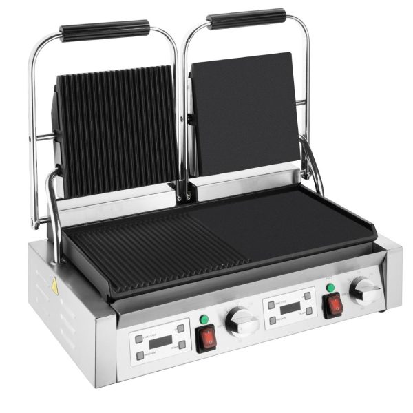 Buffalo Double Contact Grill Flat Left/Ribbed Right plate - Image 4