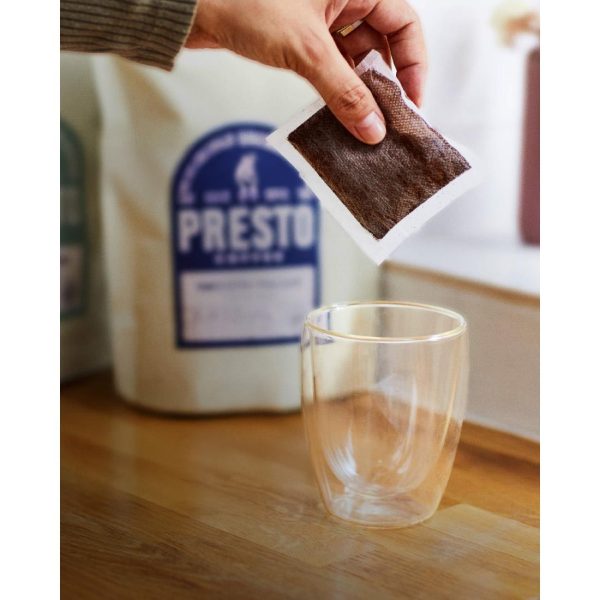Presto Coffee House Decaf Coffee Bags Enveloped 8g (10 Pack) - Image 2