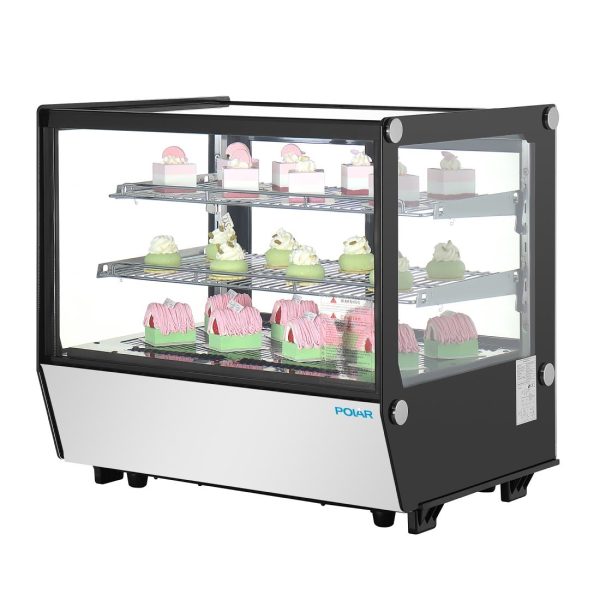 Polar G-Series Countertop Display Fridge Black Square Glass 120Ltr - Image 4