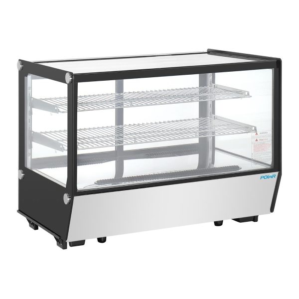 Polar G-Series Countertop Display Fridge Black Square Glass 160Ltr - Image 2