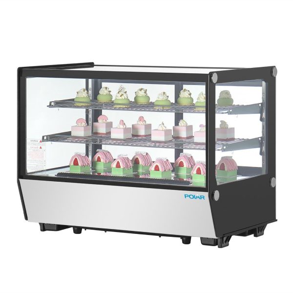 Polar G-Series Countertop Display Fridge Black Square Glass 160Ltr - Image 4