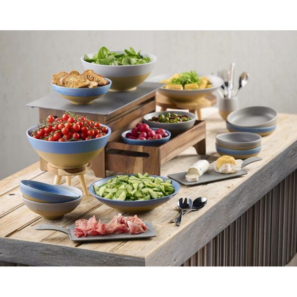 Churchill Emerge Melamine Oslo Blue Deep Serving Bowls 285mm (4 Pack) - Image 4