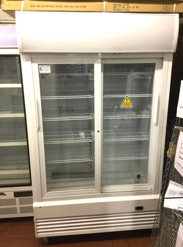 POLAR Upright Double Sliding Glass Door Display Fridge