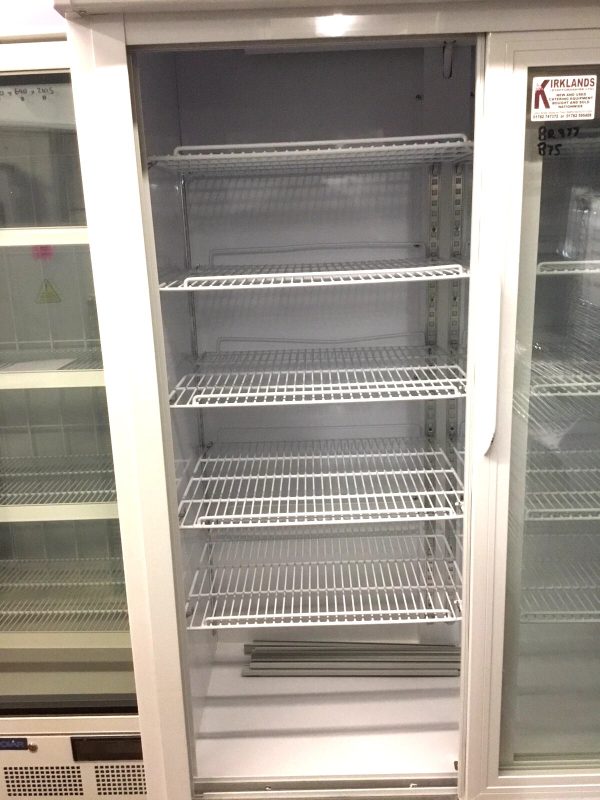 POLAR Upright Double Sliding Glass Door Display Fridge - Image 2