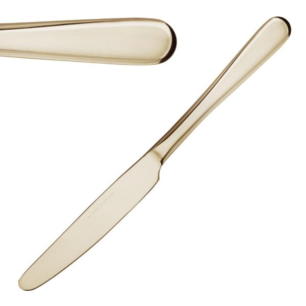 Olympia Buckingham Table Knives Champagne Gold (12 Pack)