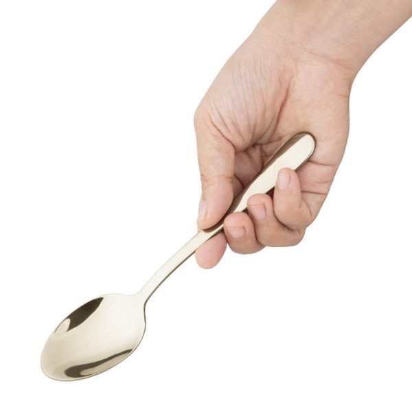 Olympia Buckingham Dessert Spoons Champagne Gold (12 Pack) - Image 4