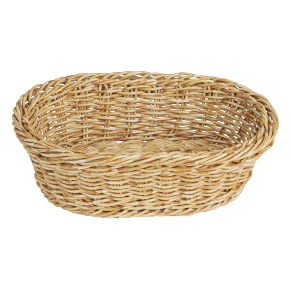 Olympia Polywicker Oval Basket Light Brown 240x170xmm