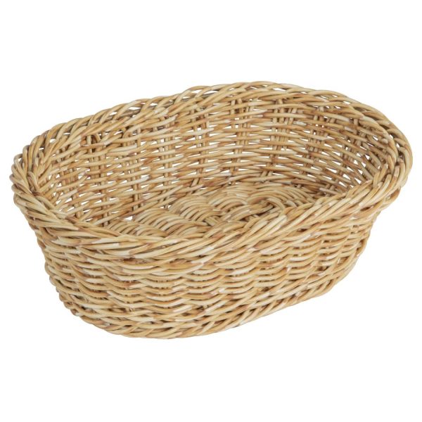 Olympia Polywicker Oval Basket Light Brown 240x170xmm - Image 2