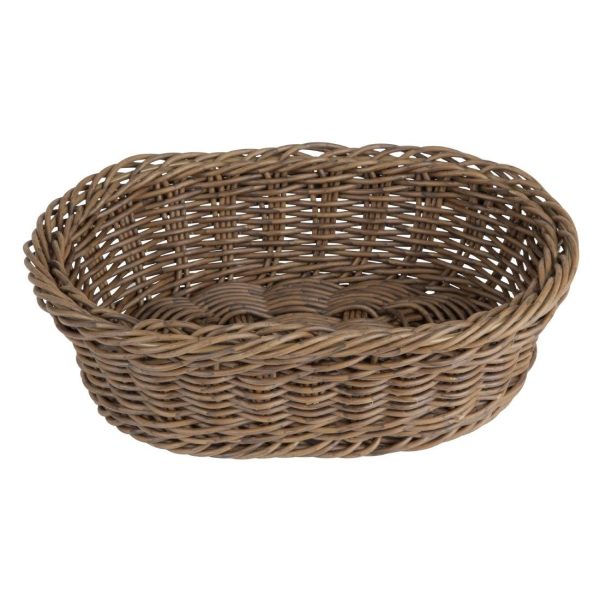 Olympia Polywicker Oval Basket Dark Brown 240x170xmm