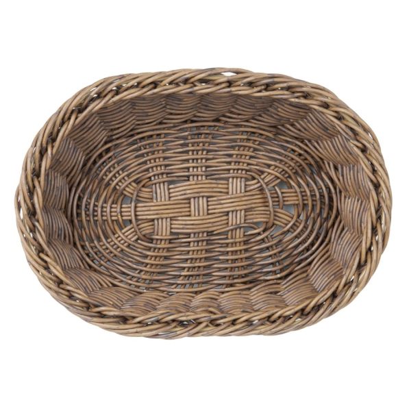 Olympia Polywicker Oval Basket Dark Brown 240x170xmm - Image 3