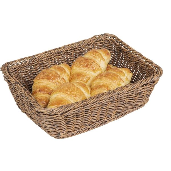 Olympia Polywicker Rectangular Basket Dark Brown 300x230mm - Image 7