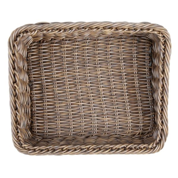 Olympia Polywicker Rectangular Display Basket Dark Brown 360x300mm - Image 3