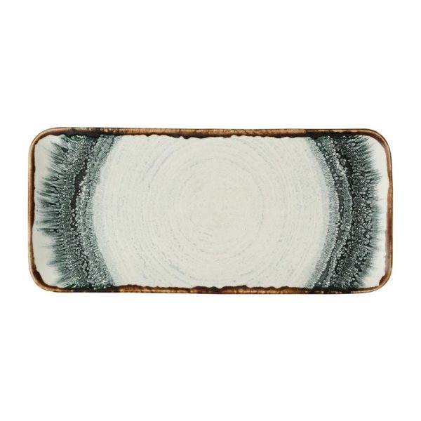 Dudson Harvest Flare Natural Rectangular Organic Plates 346x156mm (6 Pack)