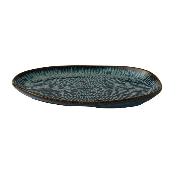 Churchill Envisage Cascade Sapphire Blue Natural Oblong Plates 260x150mm (6 Pack) - Image 3