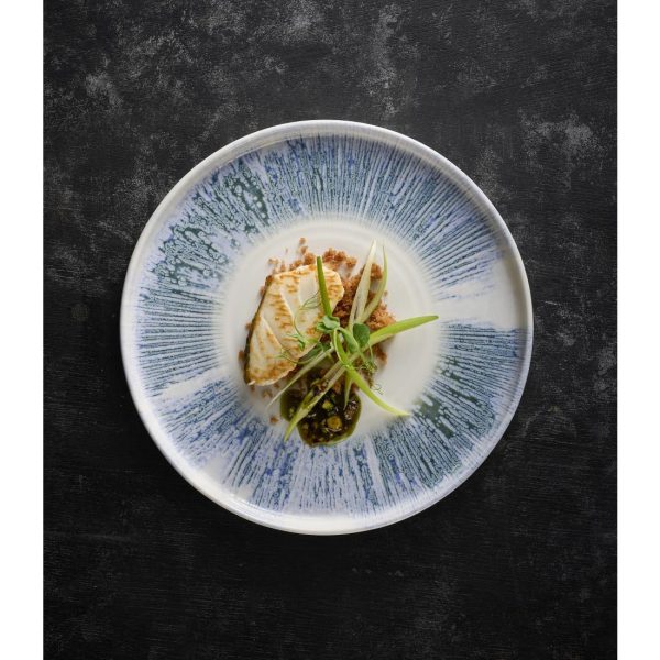 Churchill Lyra Blue Walled Plates 260mm (6 Pack) - Image 3