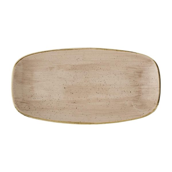 Churchill Stonecast Truffle Chef's Oblong Plates 298x152mm (12 Pack)