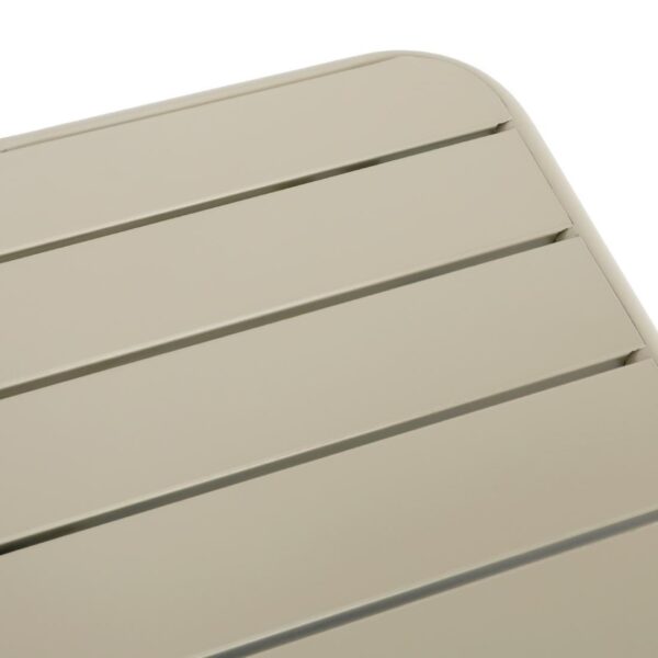 Bolero Amalfi Square Slatted Steel Folding Table Taupe 700mm - Image 3