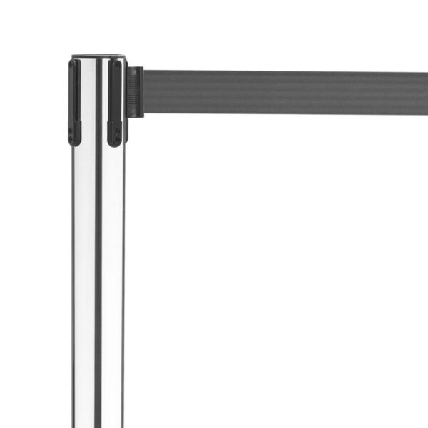 Bolero Polished Stainless Steel Black Strap Barriers 3m (2 Pack) - Image 4