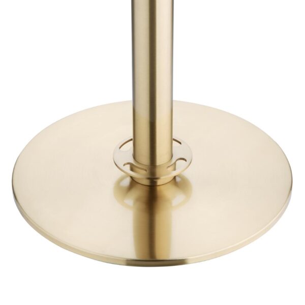 Bolero Flat Base Barrier Banner Posts Brushed Brass (2 Pack) - Image 2