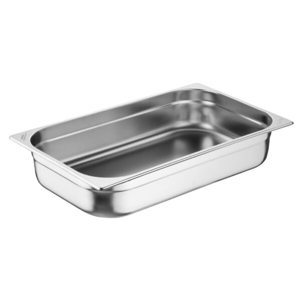 Nisbets Essentials Stainless Steel Gastronorm Tray 1/1 100mm (Pack 3)