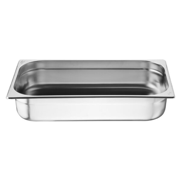 Nisbets Essentials Stainless Steel Gastronorm Tray 1/1 100mm (Pack 3) - Image 2