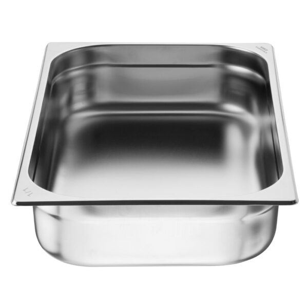 Nisbets Essentials Stainless Steel Gastronorm Tray 1/1 100mm (Pack 3) - Image 3