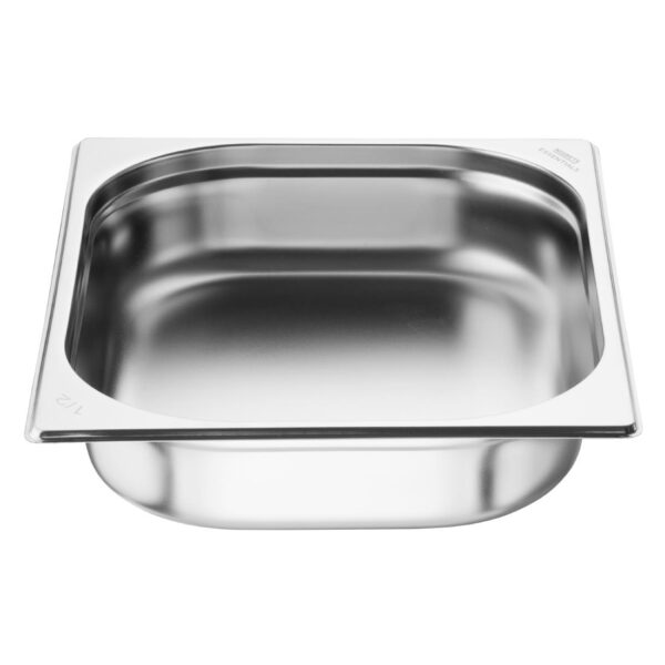 Nisbets Essentials Stainless Steel 1/2 Gastronorm Tray 65mm (Pack 3) - Image 3