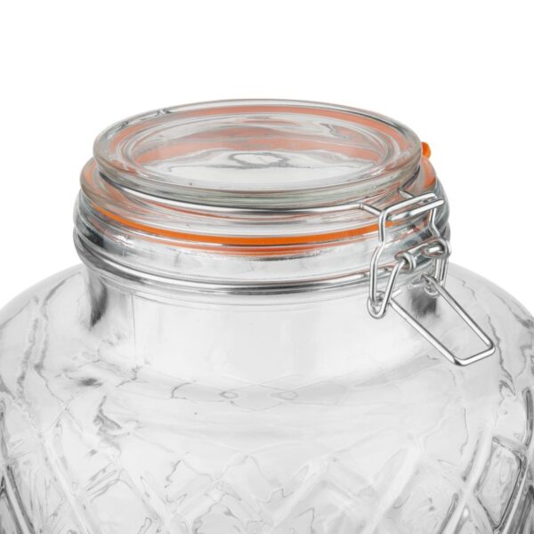 Olympia Geo Glass Clip-Top Drinks Dispenser with Wire Stand 8Ltr - Image 5