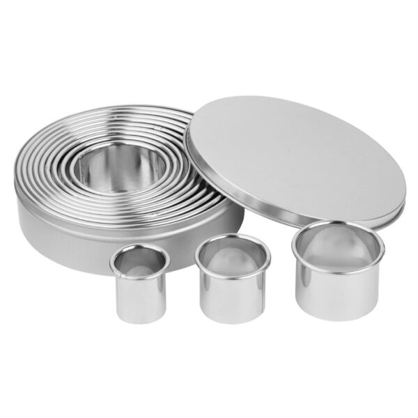 Vogue Stainless Steel Round Plain Cutters (Pack 12) - Image 4