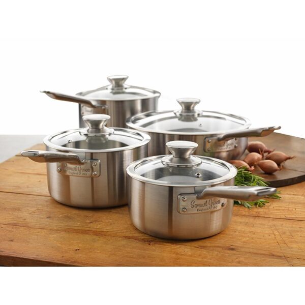 Samuel Groves Stainless Steel Saucepan and Glass Lid 18cm - Image 5