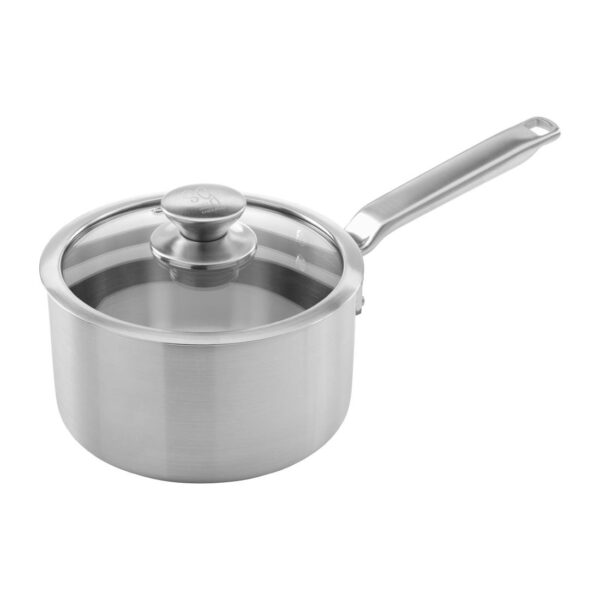 Samuel Groves Stainless Steel Saucepan and Glass Lid 18cm