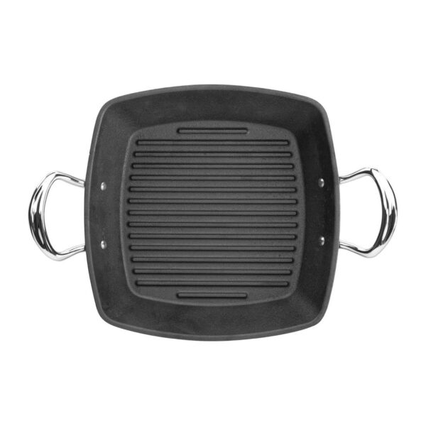 Britannia Cast Iron Double Handle Square Grill Pan 26cm - Image 2